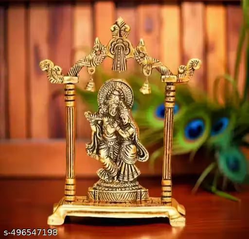 Radha Krishna metal Temple home decoration living home office and gifting finishing item